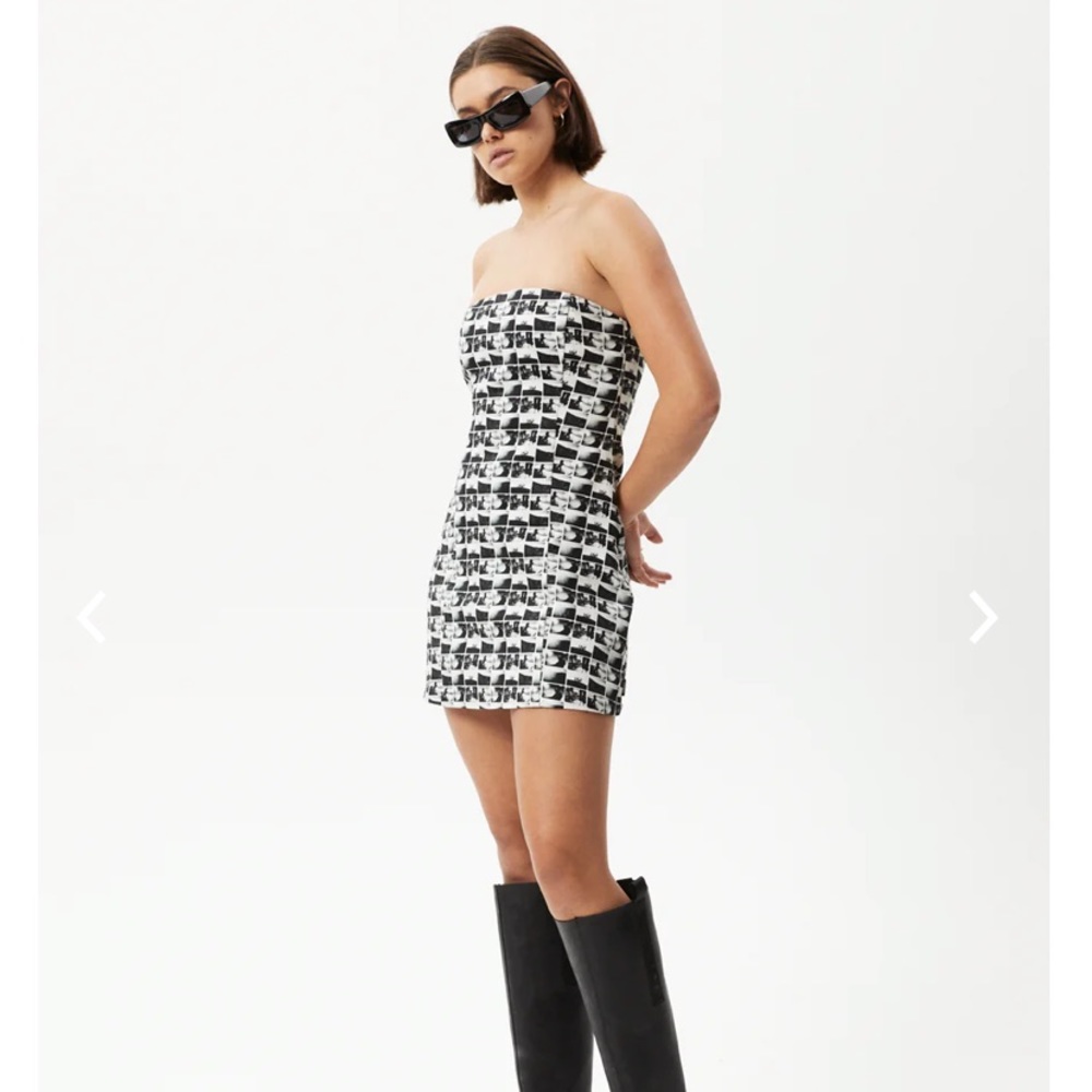Afends Chaos Hemp Strapless Mini Dress